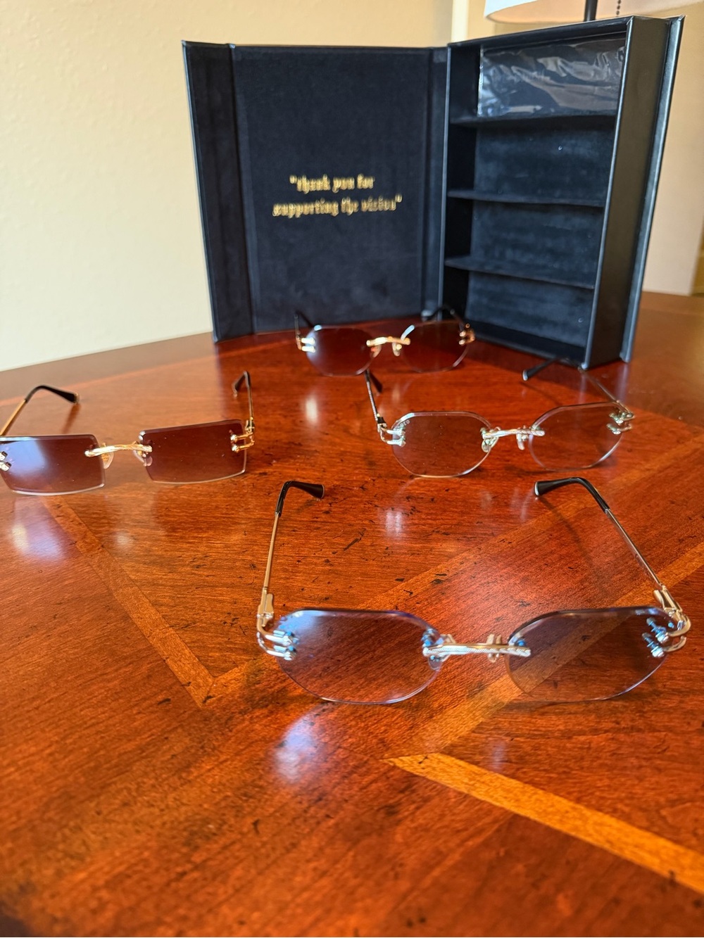 Rimless Gradient Lens Sunglasses - JAMES ORO